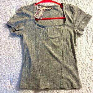 Gray blouse with tags very cute